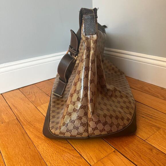 Gucci Interlocking GG Crystal Canvas Travel Gym Weekender Duffle Bag XL - Picture 6 of 17